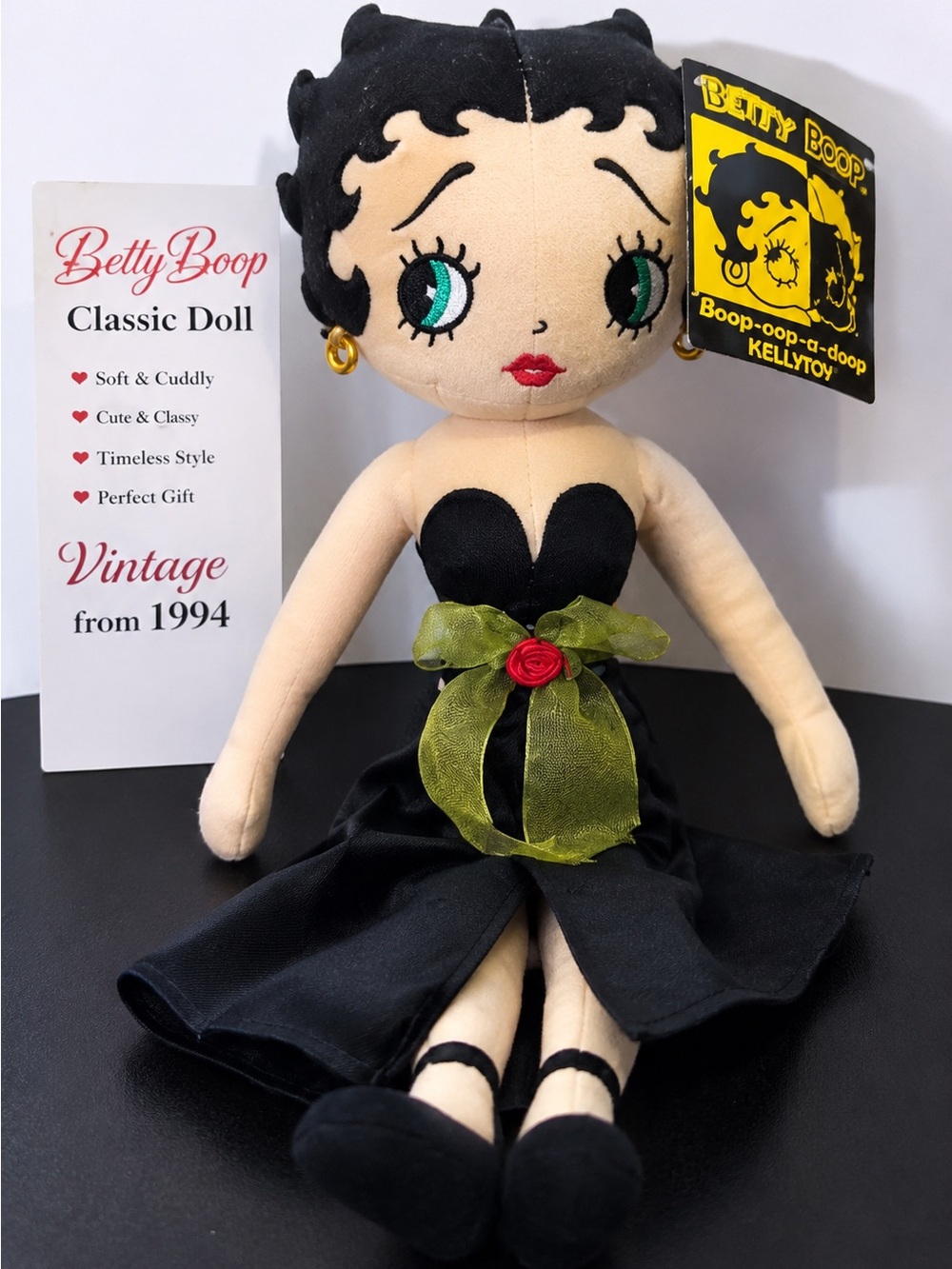 Kellytoy Betty Boop Plush Doll Vintage Style 1994 NWT Collectible 12”